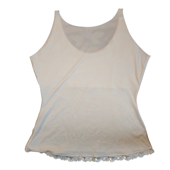 Spanx shapewear scoop neck tank top cami ivory with lace hem womens size 3X - Picture 2 of 6